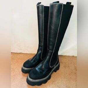 GANNI Cleated Chelsea High Boots